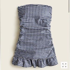 NWT J. Crew Ruched Bandeau Swim Dress Plus Size